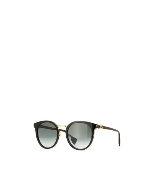 Gucci Metallic Eyewear Round Frame Sunglasses