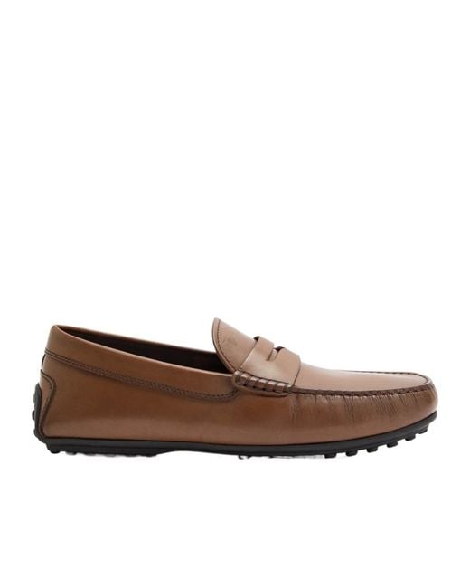 Tod's Brown Round-Toed Loafers for men