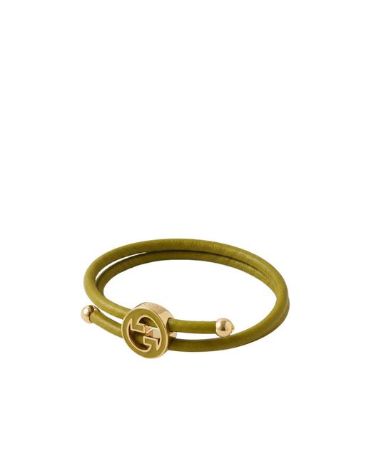Gucci Yellow Blondie Leather Bracelet