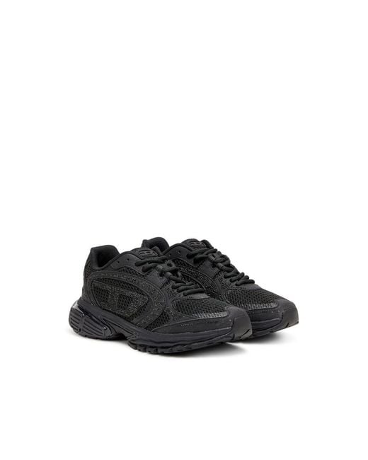 DIESEL Black S-Pro-V-Dense Rhinestone-Embellished Sneakers