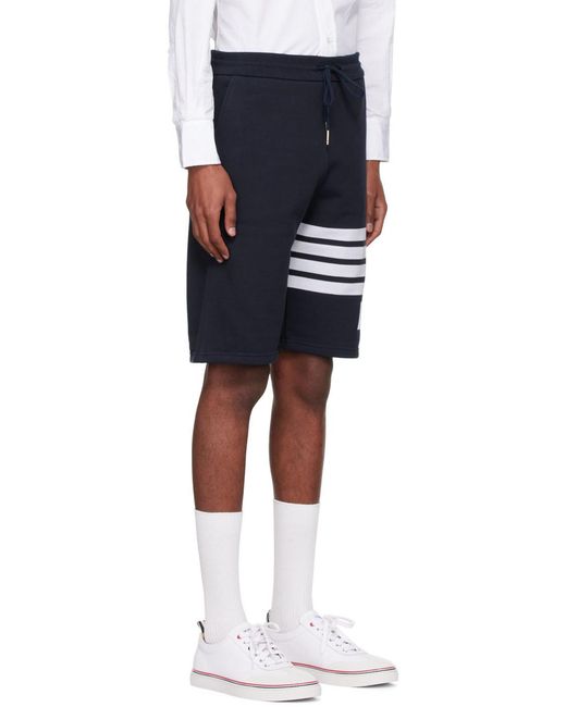 Thom Browne Blue Bar Bermuda Shorts for men