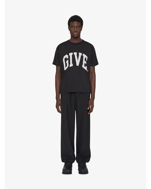 Givenchy Black 4G Embroidered Crewneck T-Shirt for men