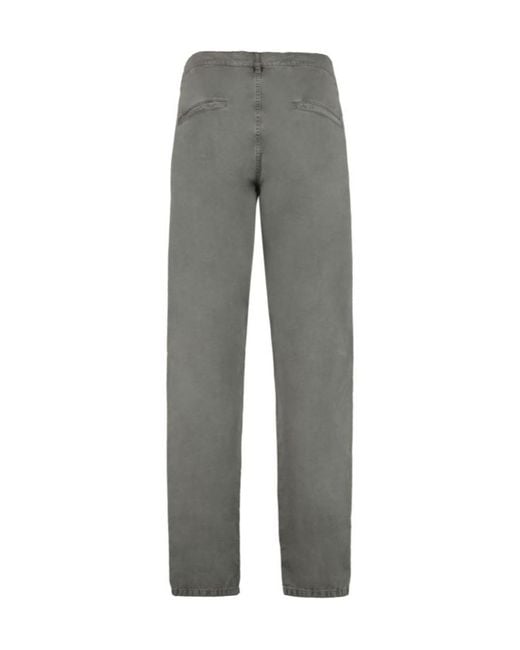 Aspesi Gray Belt Ring Casual Pants for men