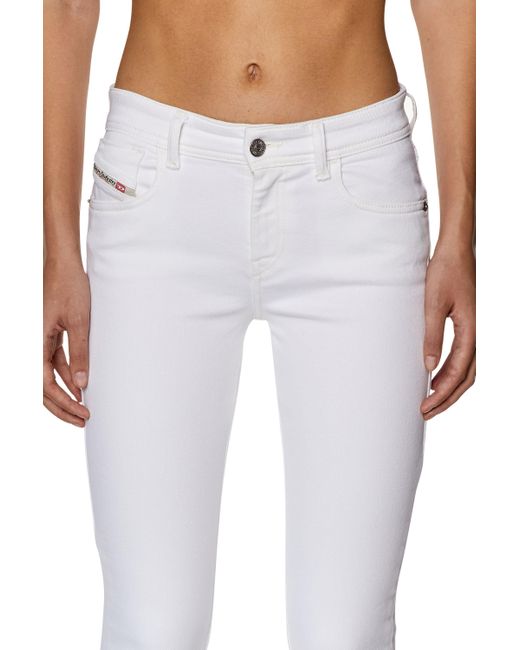 DIESEL White 2017 Slandy 09F90 Skinny Jeans