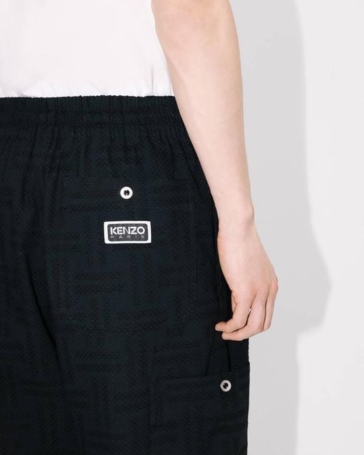 KENZO Black Weave' Cargo Jogpants for men