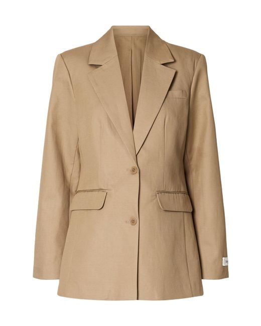 SELECTED Natural Relaxed Fit Single-Breasted Blazer