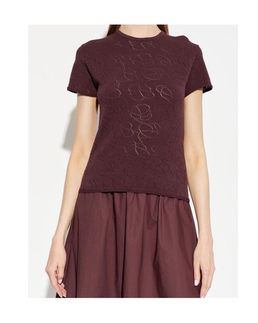 By Malene Birger Purple Short-Sleeved T-Shirt