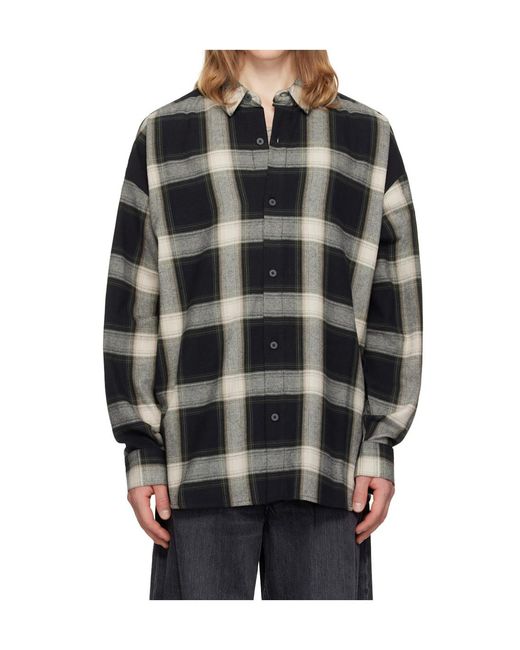 Fear Of God Gray Plaid Shirt for men