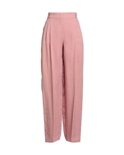 Max Mara Pink Loose Straight-Leg Pants