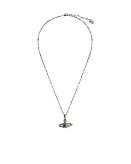 Vivienne Westwood Metallic Logo Pendant Necklace