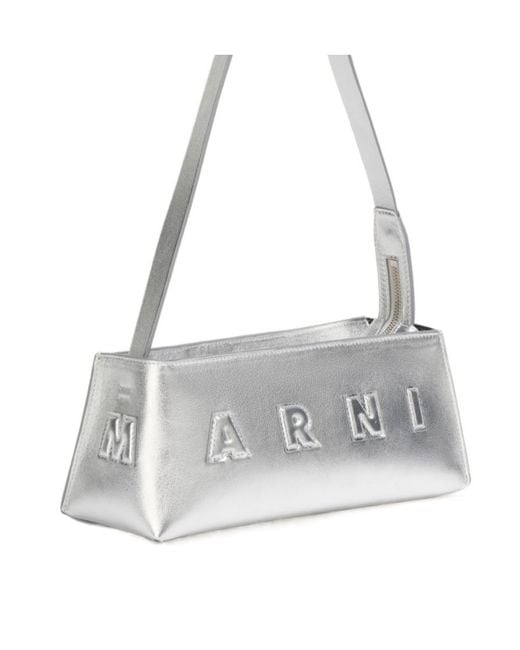 Marni White Museo Baguette Shoulder Bag