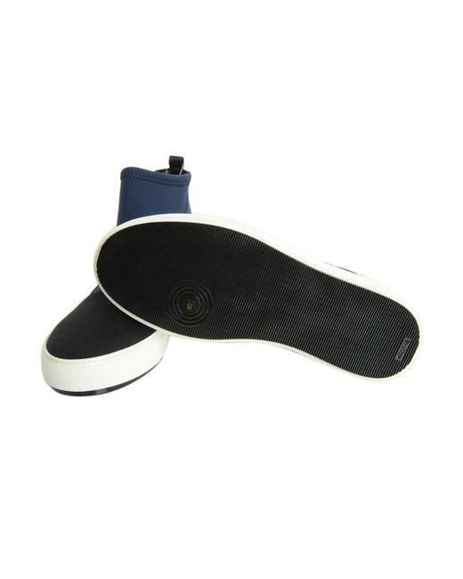 Marni Blue Two-Color Stitching And Ankle Boots