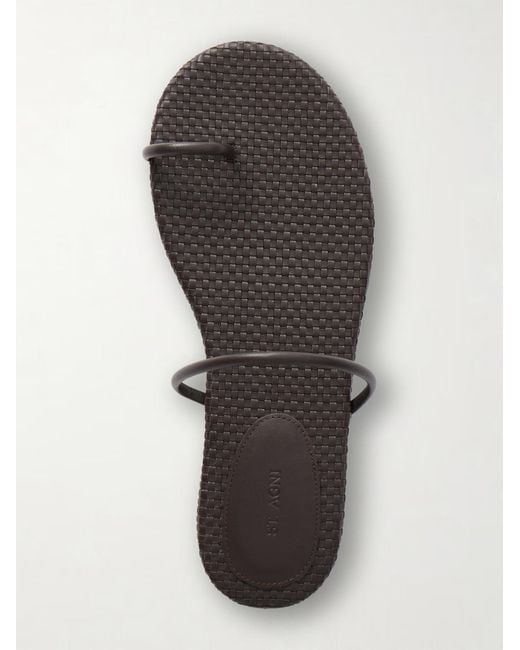St. Agni White Woven Slippers
