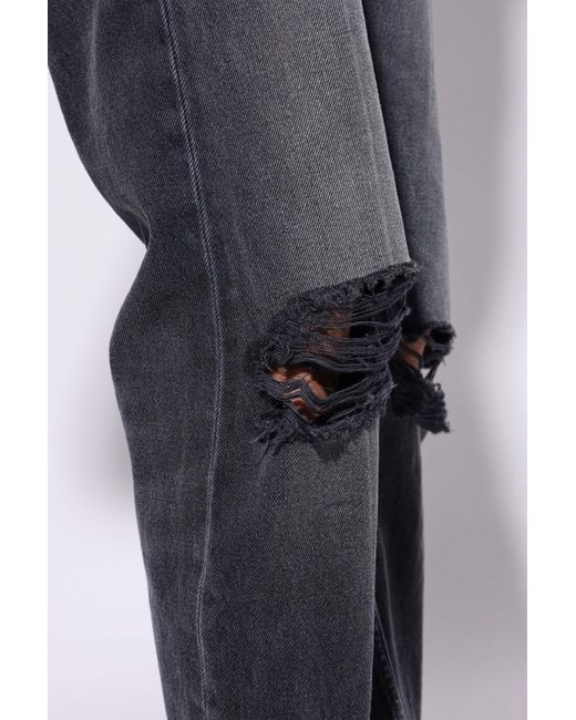 Rhude Blue Distressed Relaxed Fit Jeans for men
