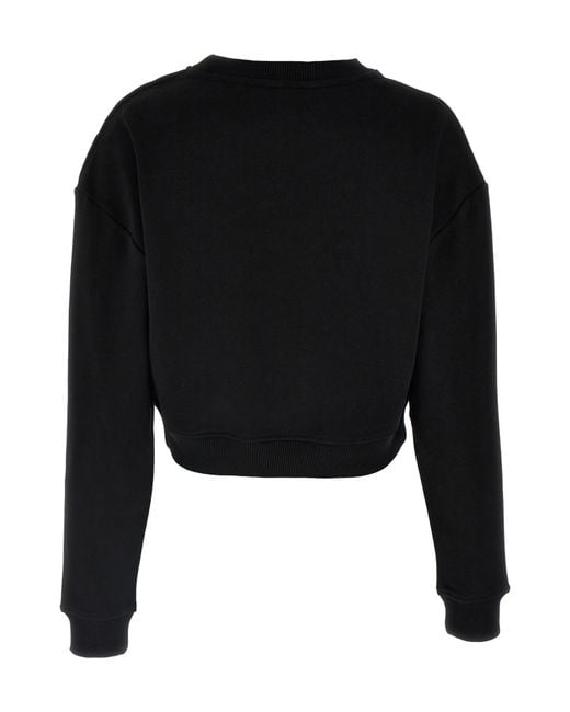 Balmain Black Logo Printed Crewneck Sweatshirt