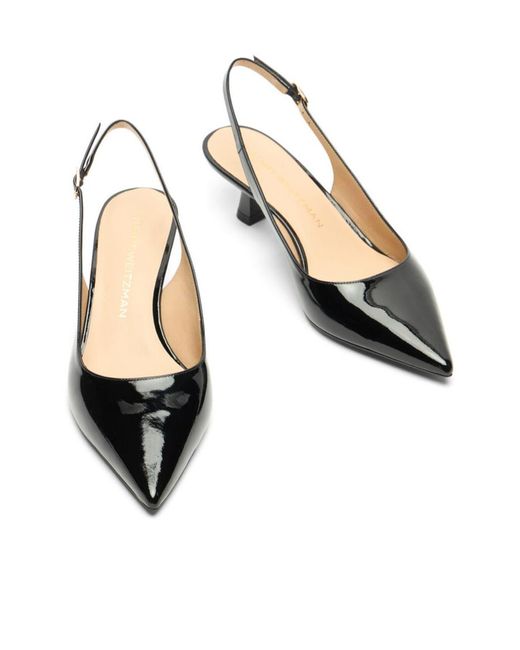 Stuart Weitzman Black Stuart Sculpt Slingback 50