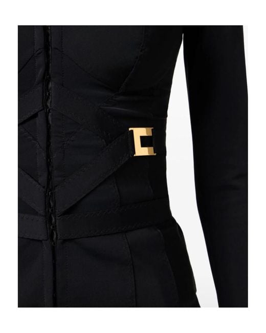 Elisabetta Franchi Black Wide-Neck Jacket