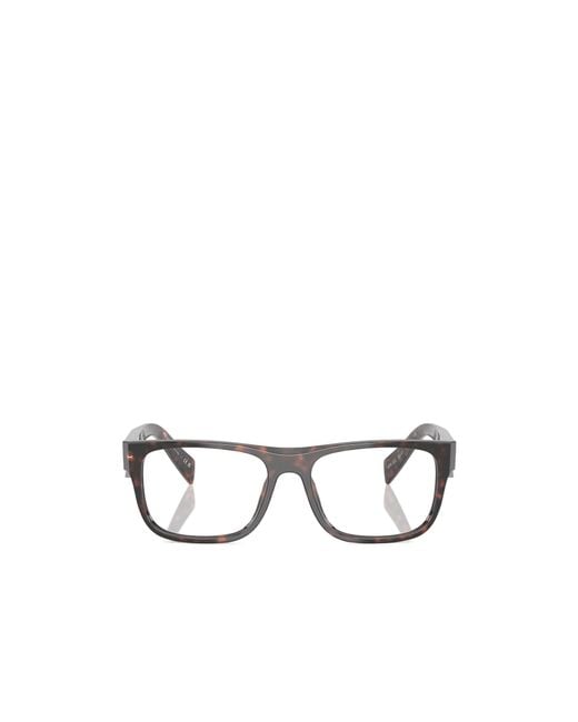 Prada White Eyewear Square Frame Glasses for men