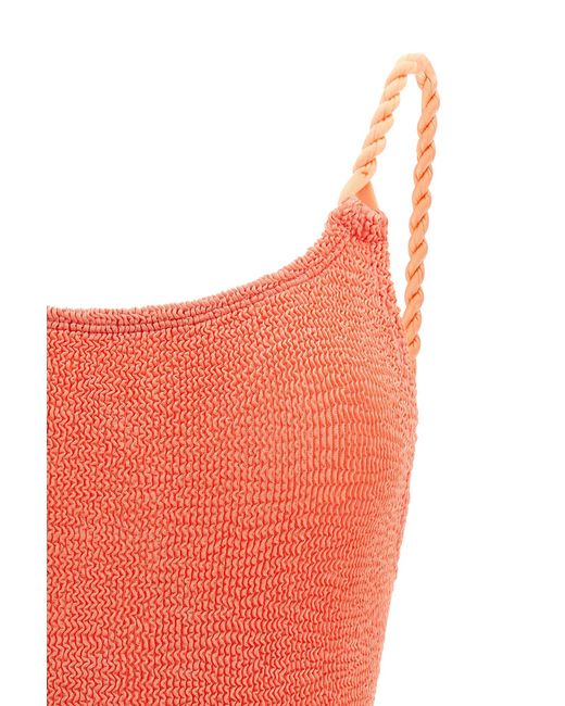 Hunza G Red Camille Original Crinkle Swimsuit