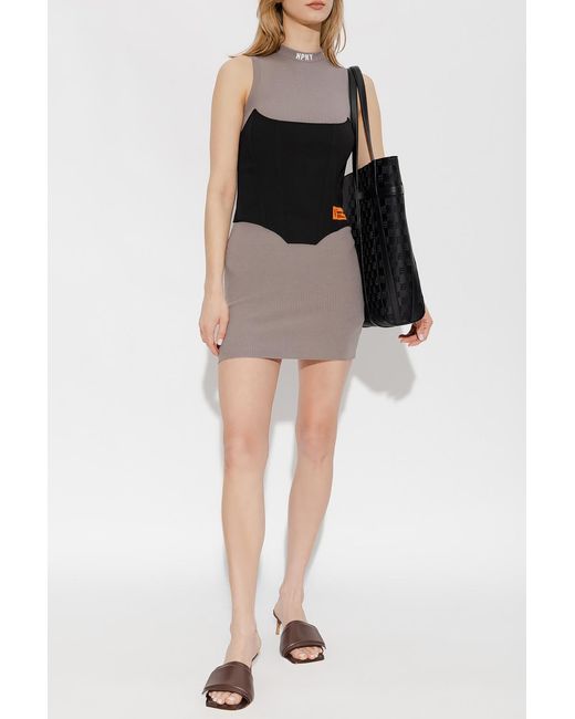 Heron Preston Brown Sleeveless Dress