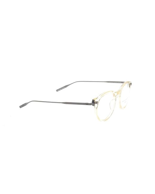 Barton Perreira White Eugene Oval Frame Glasses for men