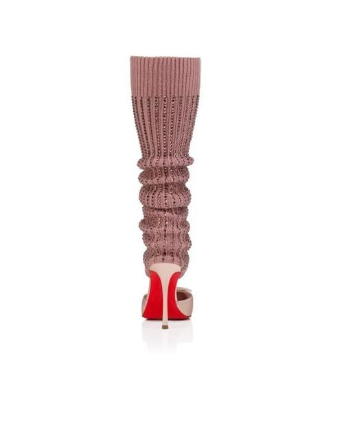 Christian Louboutin Pink Cassia Ankle-Wrap Boots