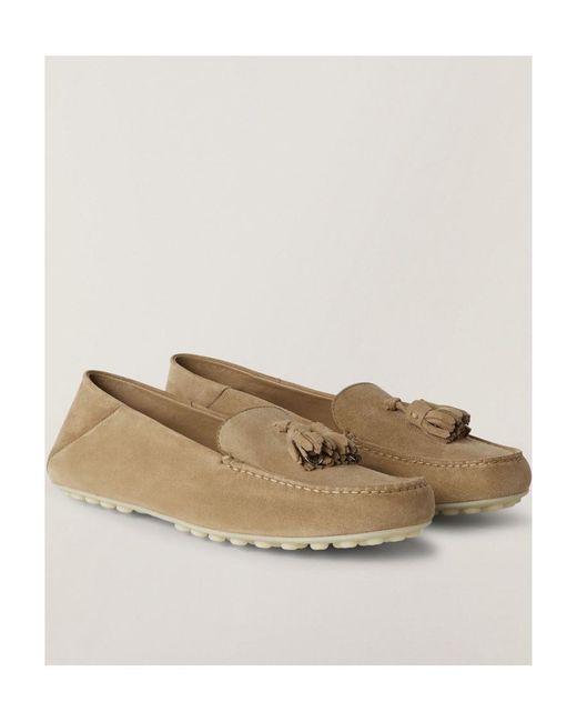 Loro Piana Natural Tassel Detailed Slip-On Loafers