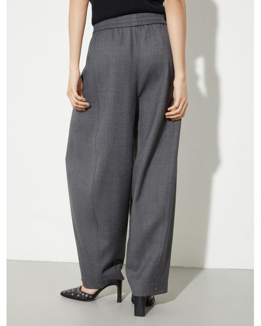 MAX&Co. Gray Barrel-Leg Grisaille Trousers