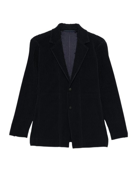 Homme Plissé Issey Miyake Blue Homme Plissé Issey Miyake Single-Breasted Pleated Blazer for men
