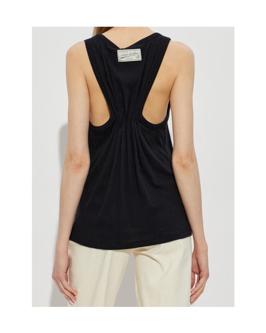 Victoria Beckham Black Backless Tank Top