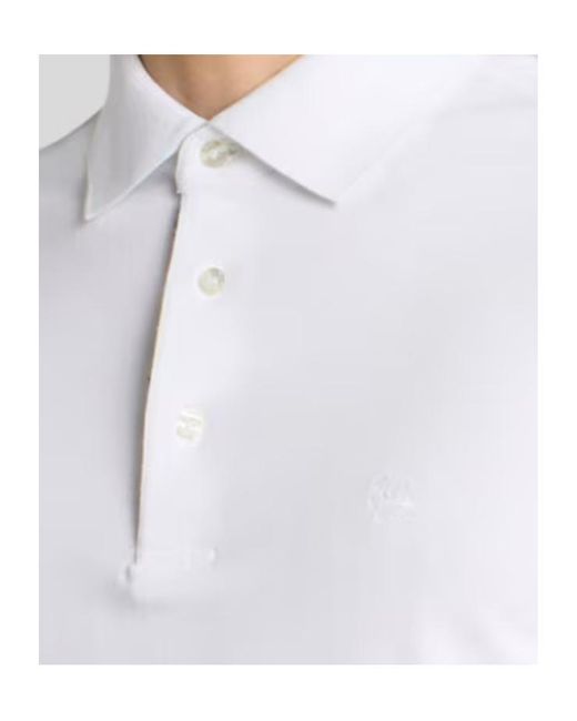 Etro White Pegaso Embroidered Polo Shirt for men