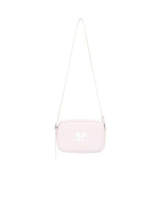 Courreges White Reedition Leather Shoulder Bag for men