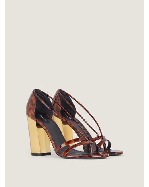 Givenchy Brown Block Heeled Sandals