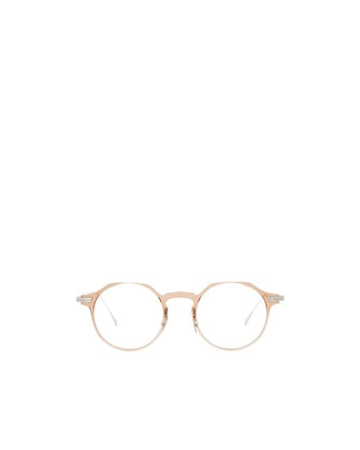Cutler & Gross White Round-Frame Glasses for men