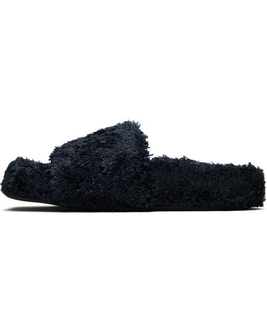 MM6 by Maison Margiela Black Spugna Vichy Slippers