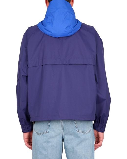 K-Way Blue Rd Zip-Up Hooded Jacket for men