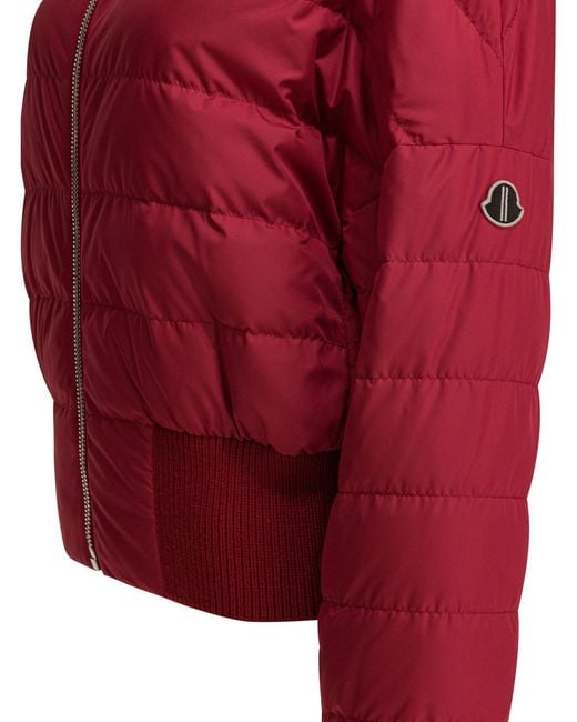 Moncler Red Moncler Rick Owens Cropped Down Jacket for men