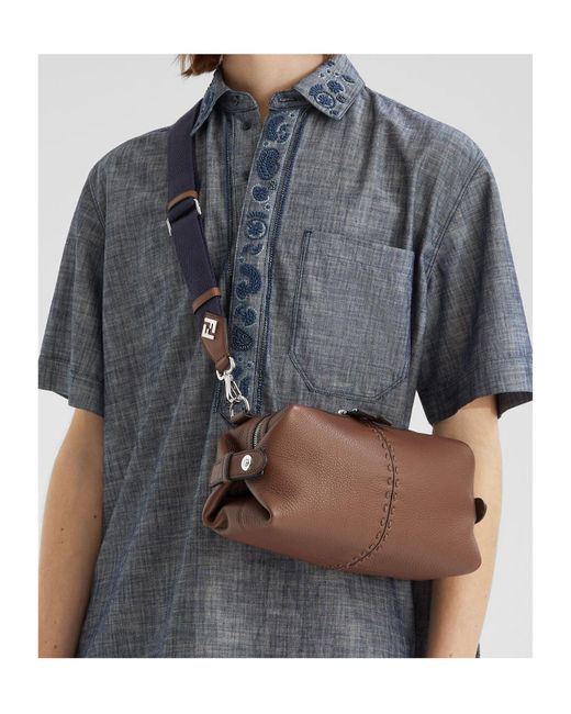 Fendi Brown Selleria Siesta Small Messenger Bag for men