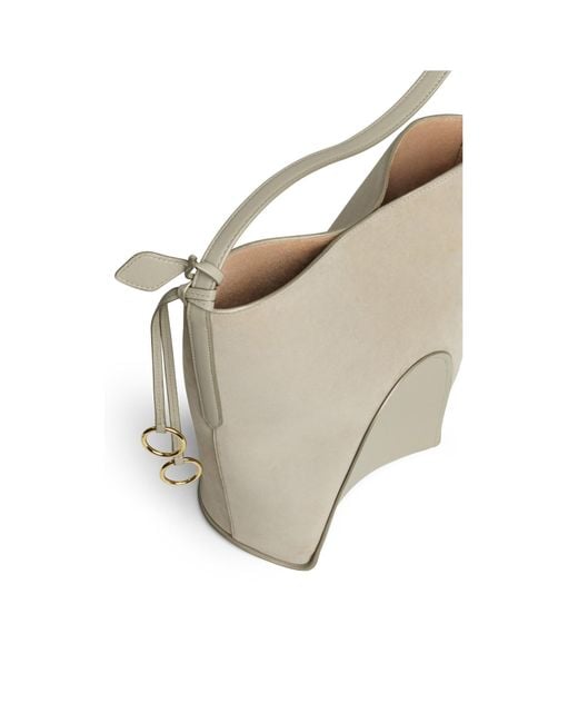 Alaïa White Alaïa Small Ring-Detail Bucket Bag