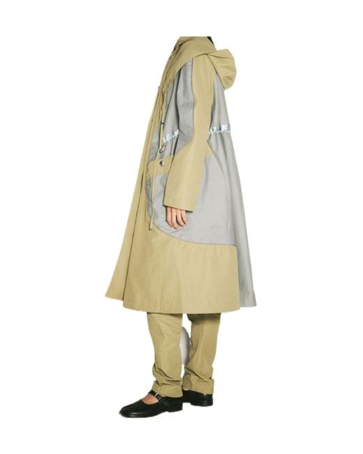 Kiko Kostadinov Green Colour-Block Double-Breasted Coat