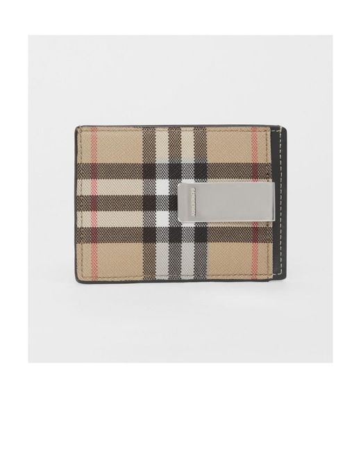 Burberry Black Vintage Check Canvas Cardholder for men
