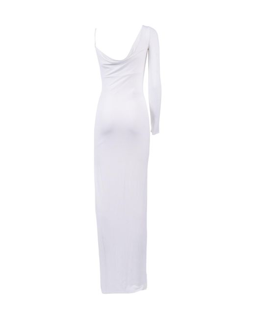 Elisabetta Franchi White Crêpe Jersey Carpet Dress