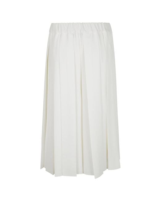 Fabiana Filippi White Elasticated Waistband Pleated Trousers