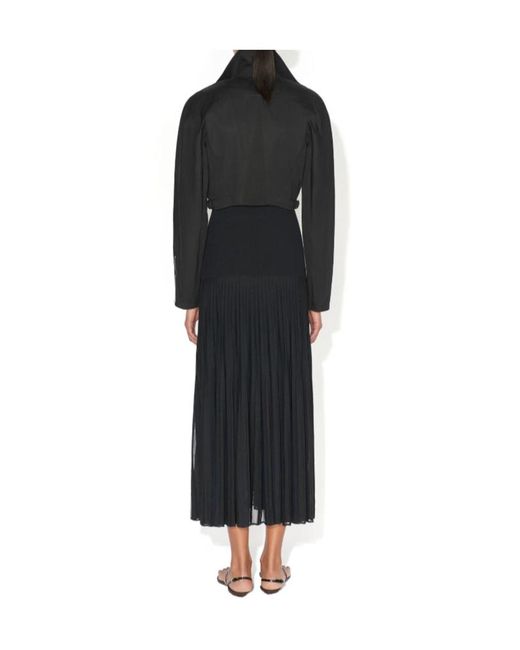 Alaïa Black Alaïa Pleated Knit Maxi Dress