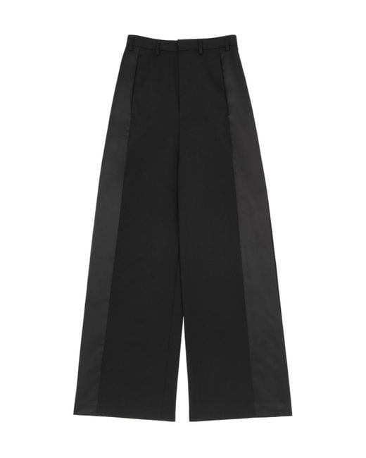 MM6 by Maison Margiela Black Wide-Leg Trousers