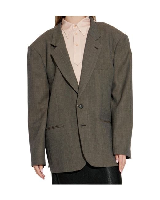 MM6 by Maison Margiela Green Single-Breasted Blazer