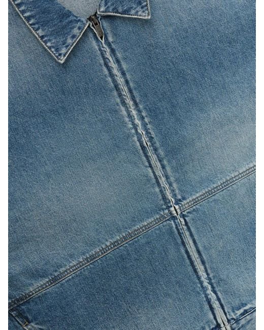 Fear Of God Blue Zip-Up Denim Jacket for men