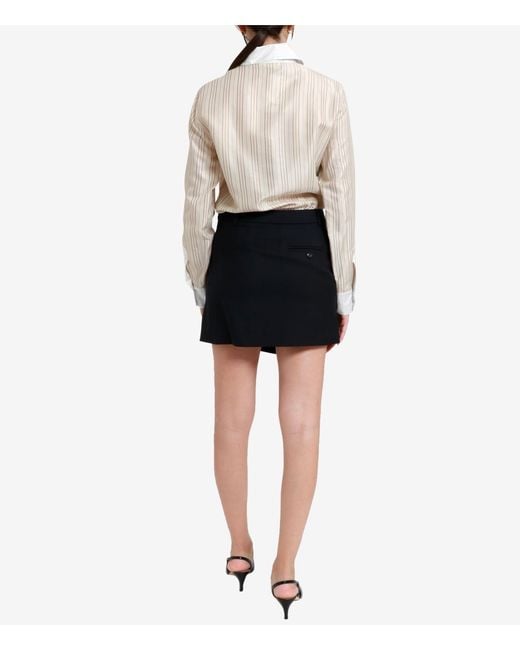 Erika Cavallini Semi Couture White Striped Dress