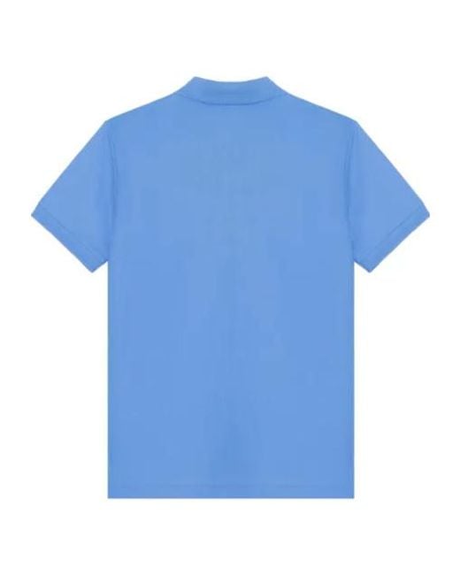 Burberry Blue Pull-Down Short-Sleeved Polo Shirt for men