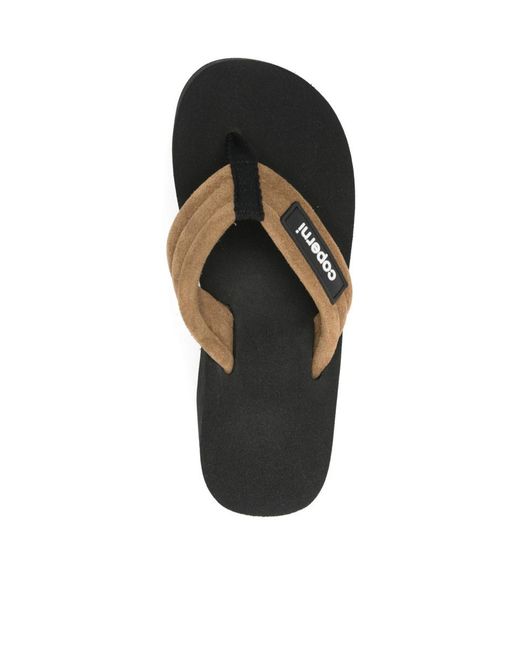Coperni Black Logo Patch Sandals